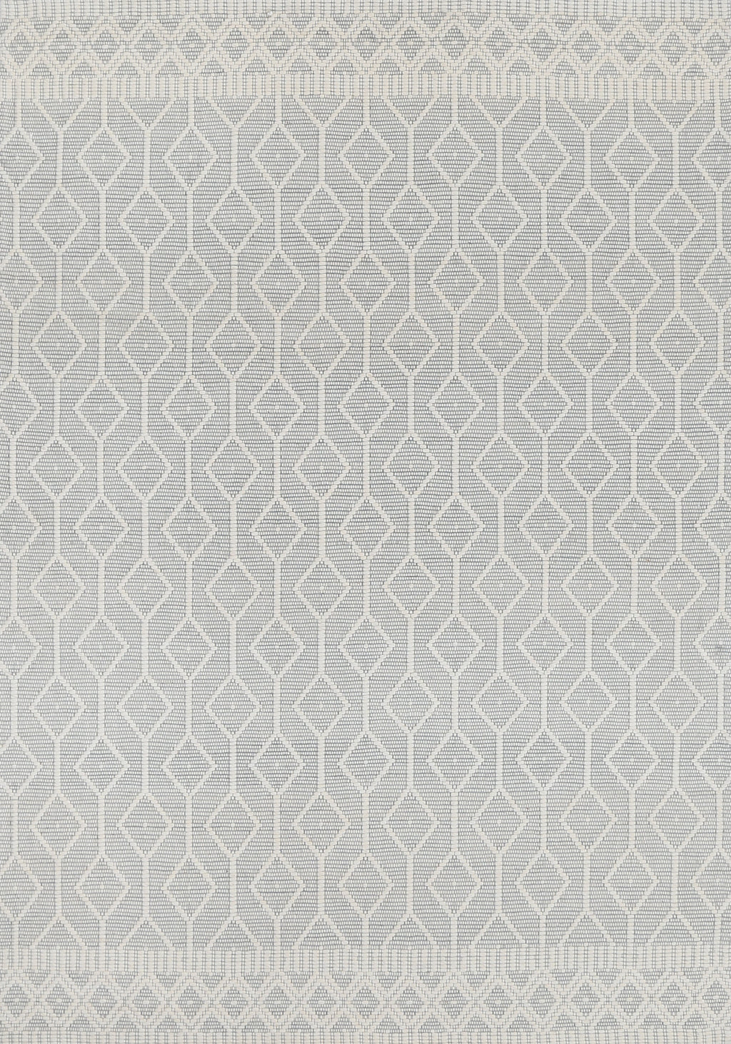 Copacabana Lattice Light Grey Wool Rug