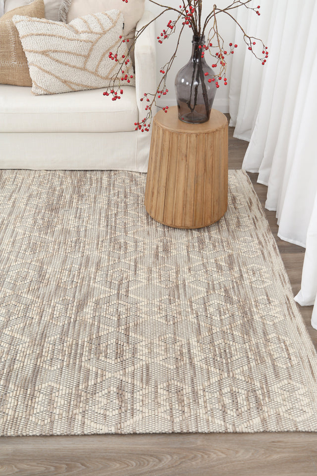 Ipanema Diamond Beige Wool Rug