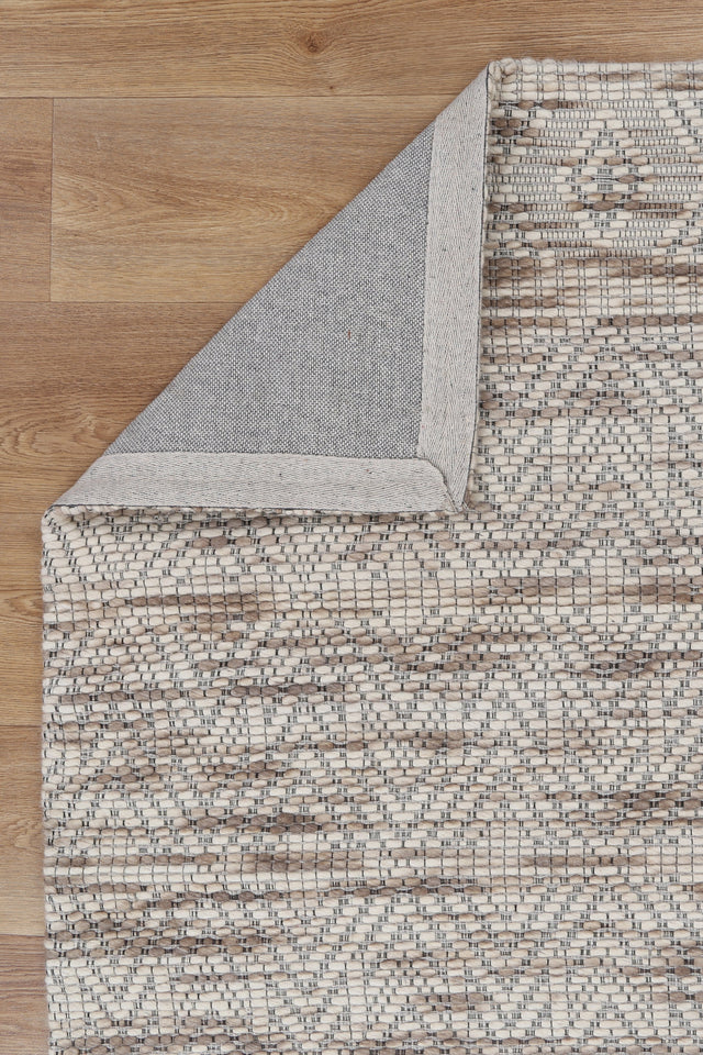 Ipanema Chevron Beige Wool Rug