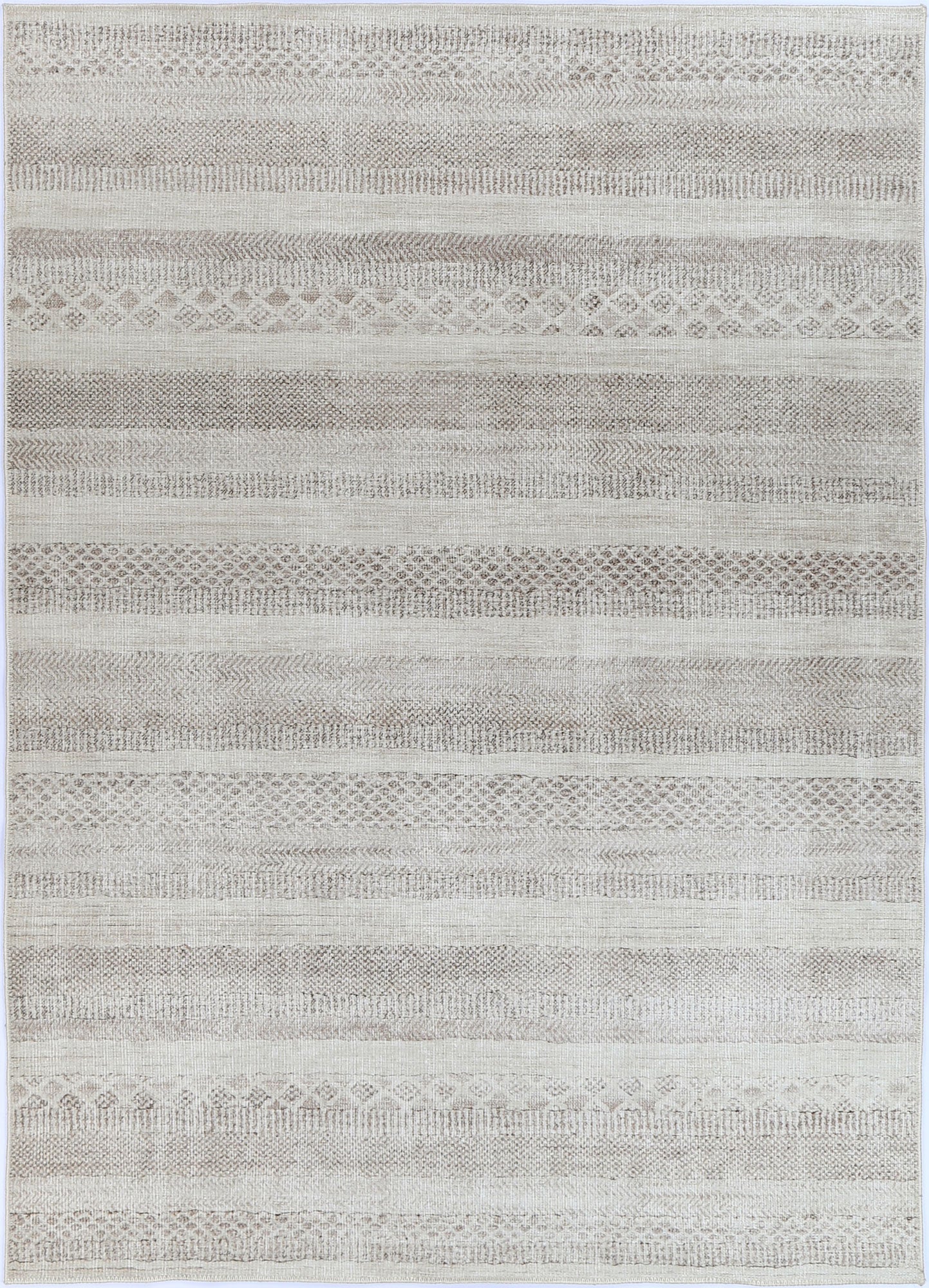 Mojave Lines Desert Beige Washable Rug - VITAL 1093-00