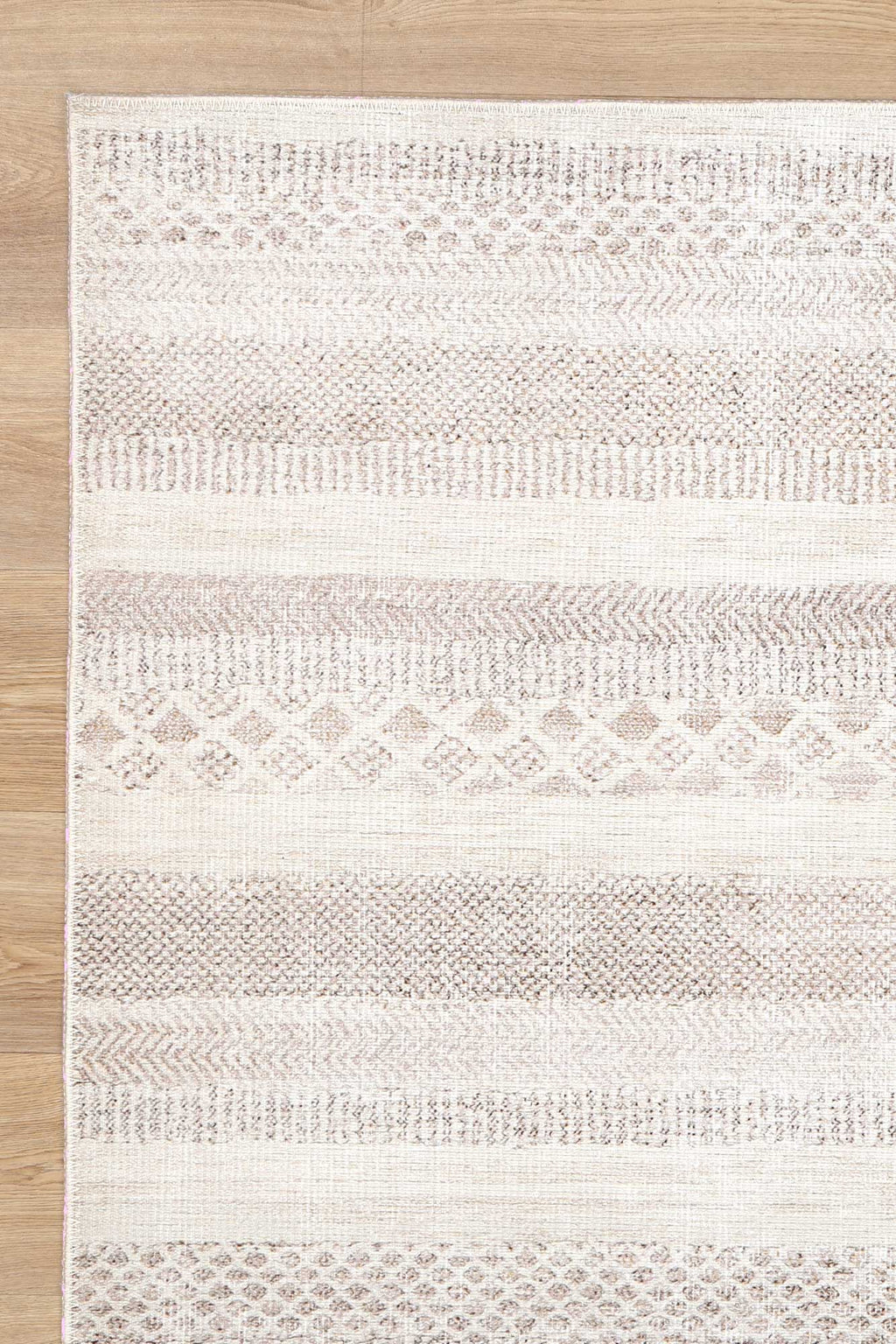Mojave Lines Desert Beige Washable Rug - VITAL 1093-00