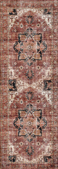 Distressed Vintage Cezanne Terracotta Runner - VITAL 2244-01