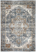 Distressed Vintage Cezanne Rabbit Gray Inca Gold Area Rug - VITAL 2244-04