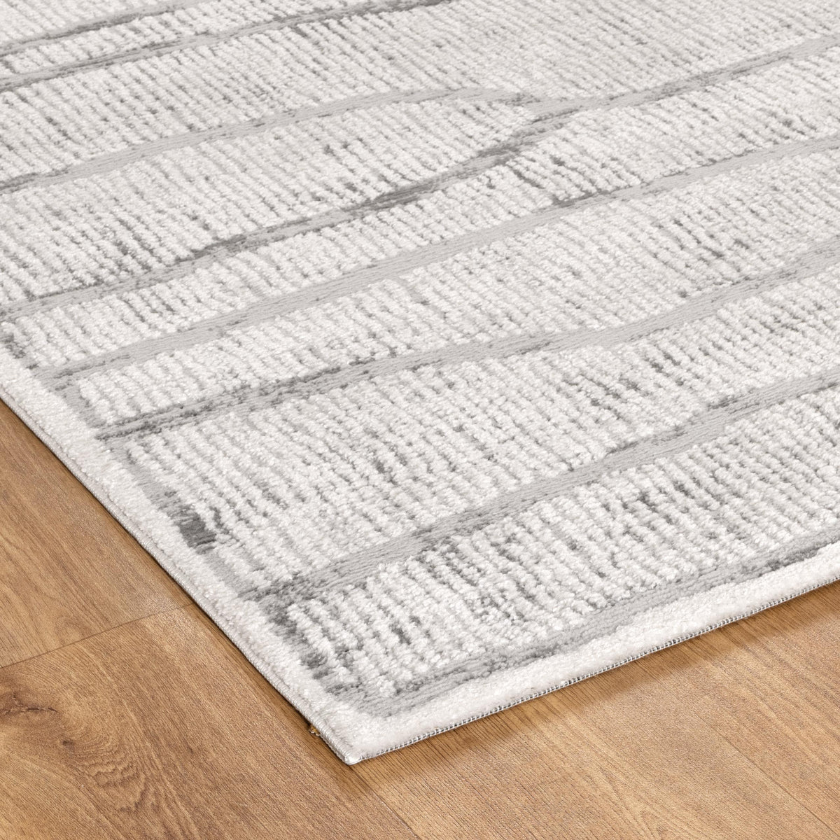 Cascadia Abstract Silver Lines Rug