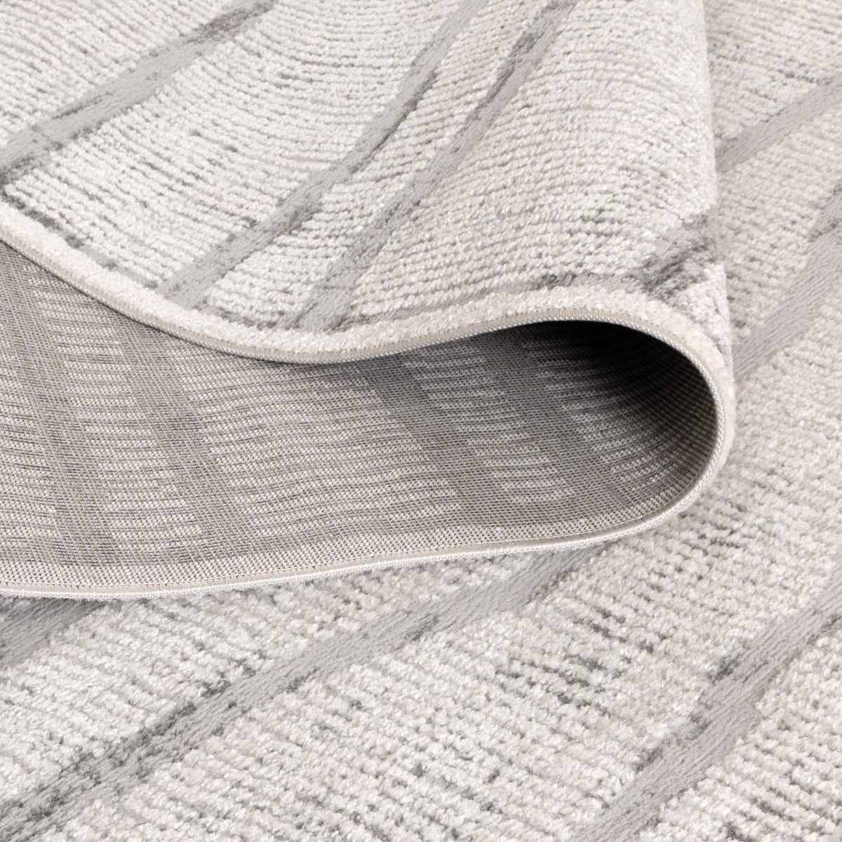 Cascadia Abstract Silver Lines Rug
