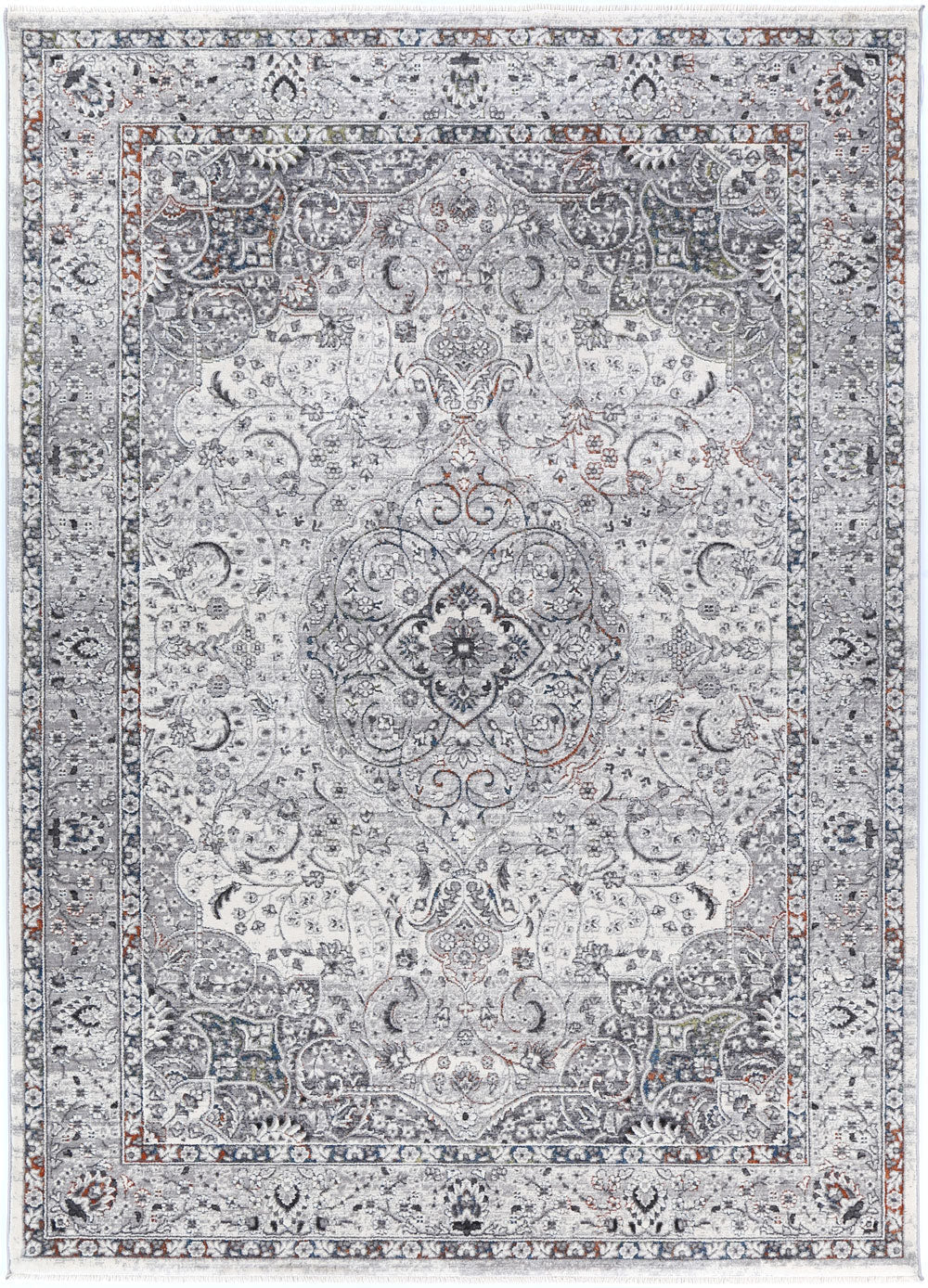 Almira Traditional Medallion Grey Multi Rug