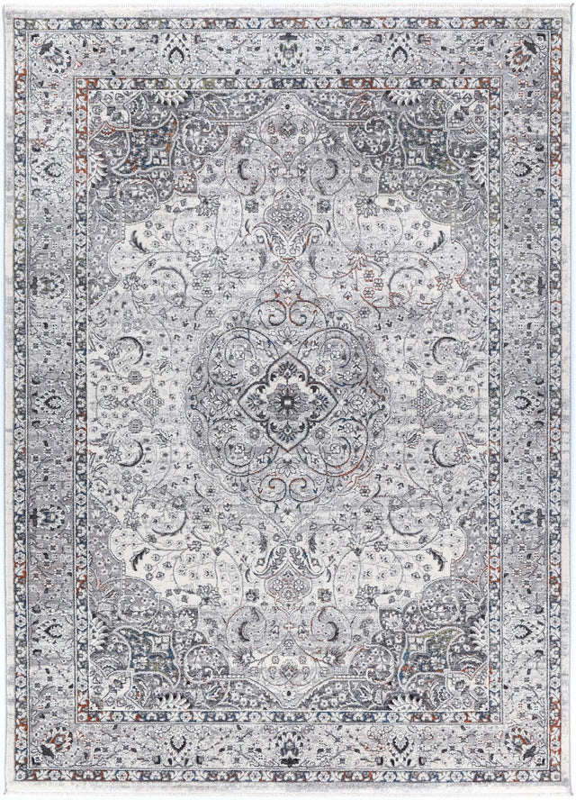 Almira Traditional Medallion Grey Multi Rug