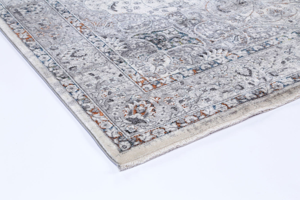 Almira Traditional Medallion Grey Multi Rug