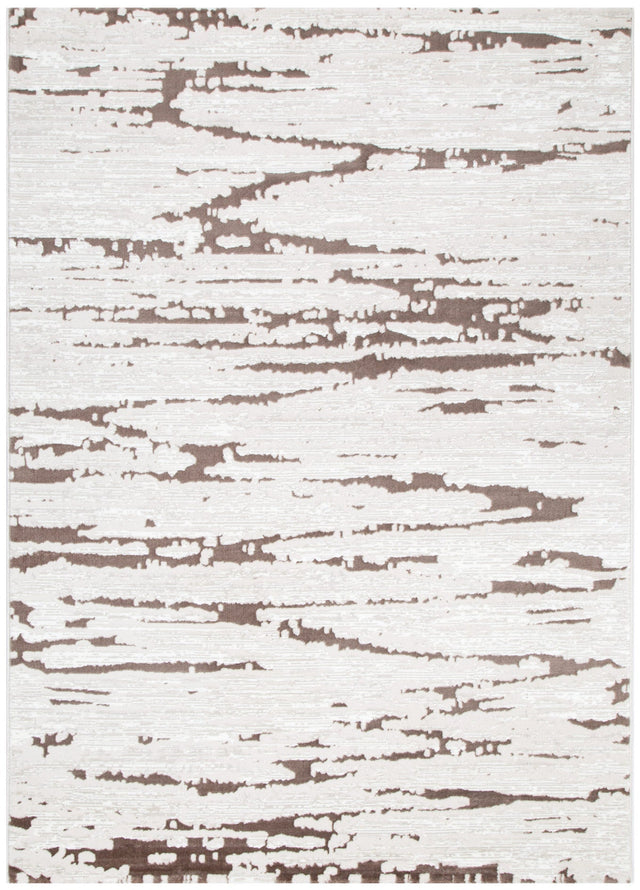 Positano Modern Abstract Cream Brown Rug - AMAL01