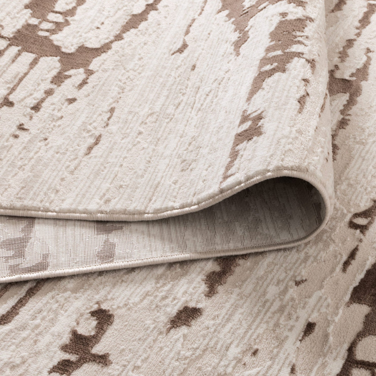 Positano Modern Abstract Cream Brown Rug - AMAL01