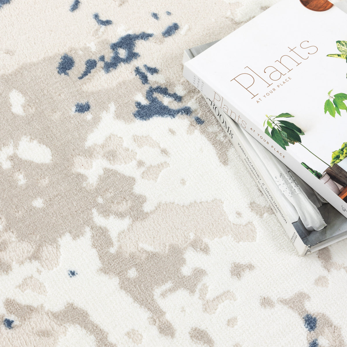 Positano Abstract Splash Blue Multi Rug - AMAL03