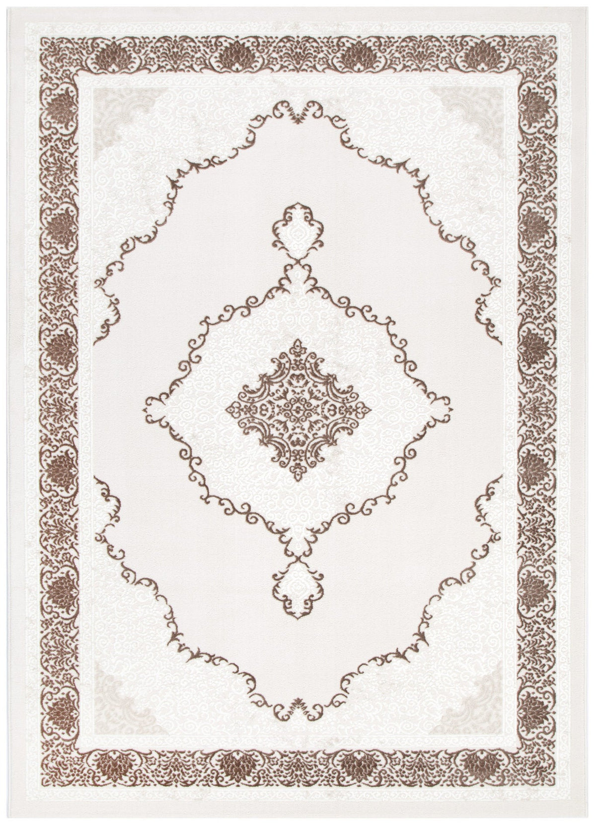 Positano Oriental Medallion Brown Rug - AMAL05