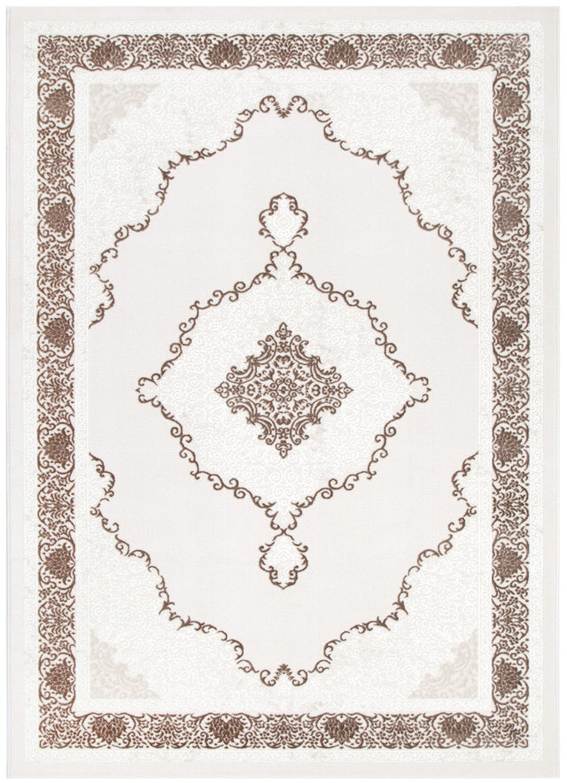 Positano Oriental Medallion Brown Rug - AMAL05
