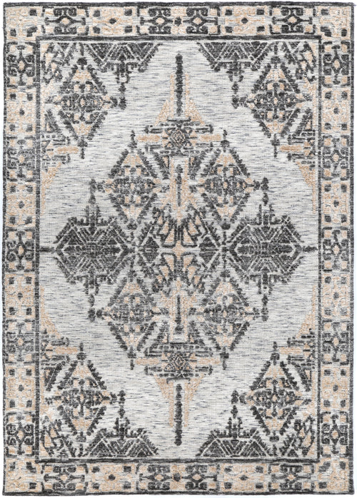 Amritsar Beas Charcoal & Beige Cotton Blend Rug