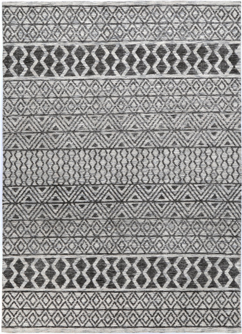 Amritsar Ramdass Charcoal & Beige Cotton Blend Rug