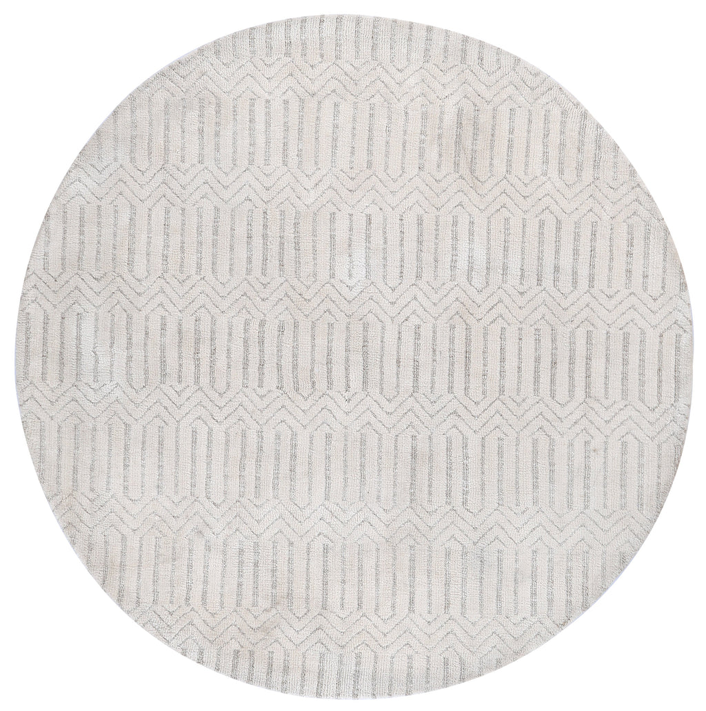 Amritsar Attari Cream Round Cotton Blend Rug