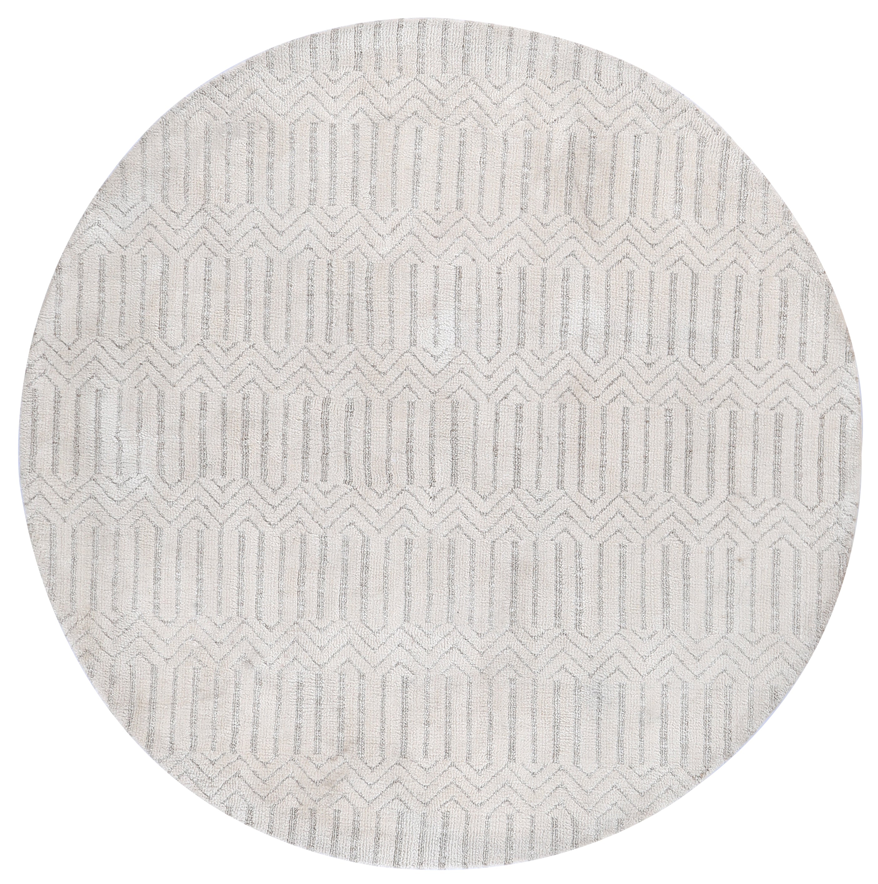 Amritsar Attari Cream Round Cotton Blend Rug