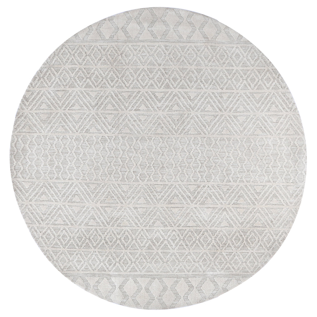Amritsar Ramdass Cream Round Cotton Blend Rug