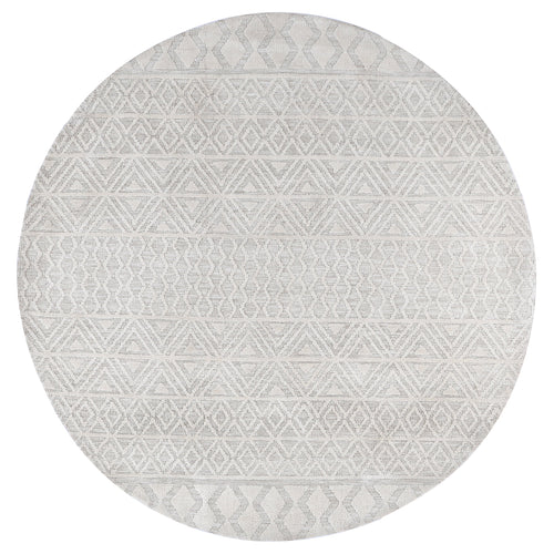 Amritsar Tessellations Cream Round Rug