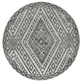 Amritsar Majitha Charcoal & Beige Round Cotton Blend Rug