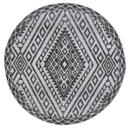 Amritsar Majitha Grey Round Cotton Blend Rug
