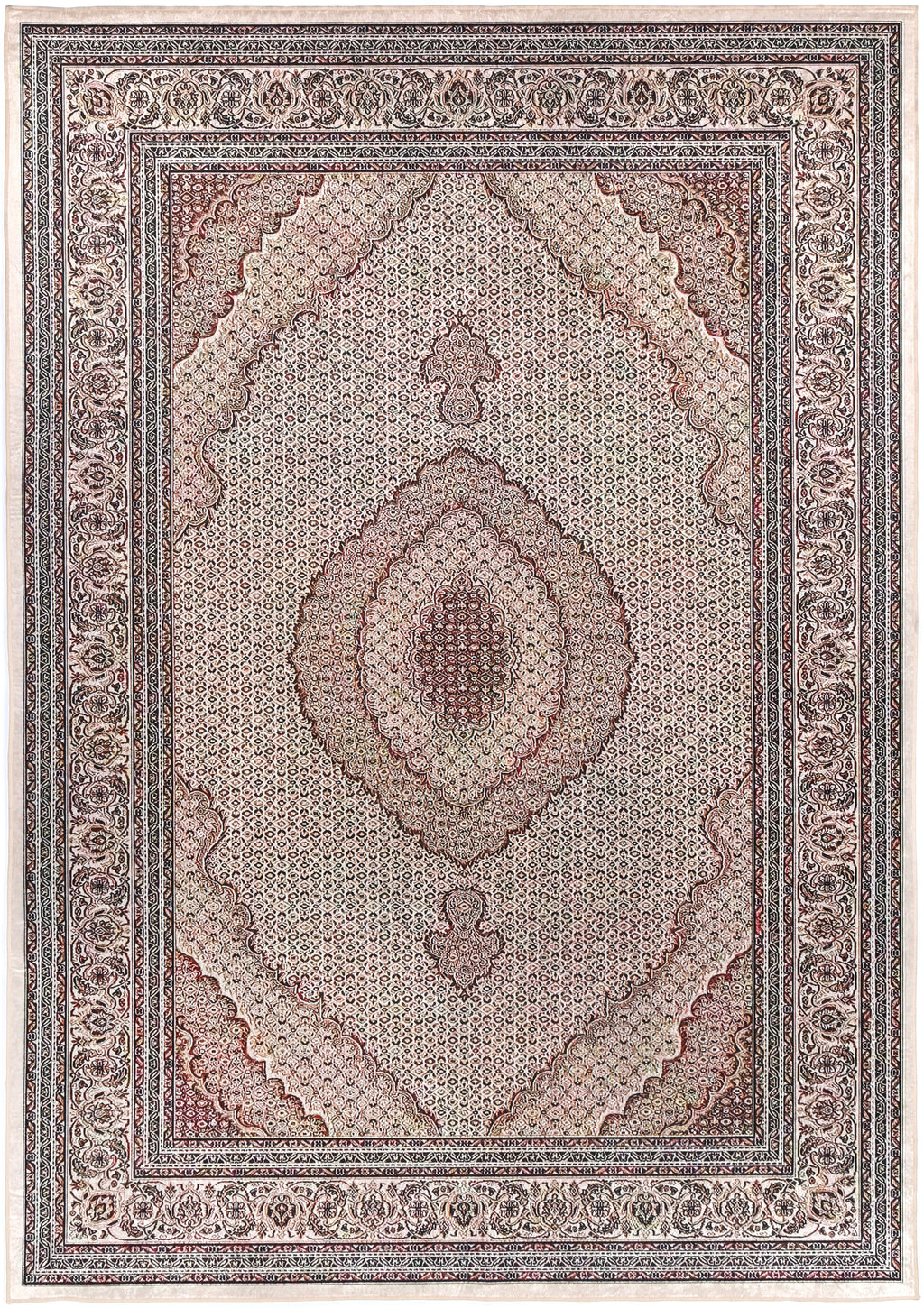 Angelic Medallion Red Non-Slip Rug - ANGE04