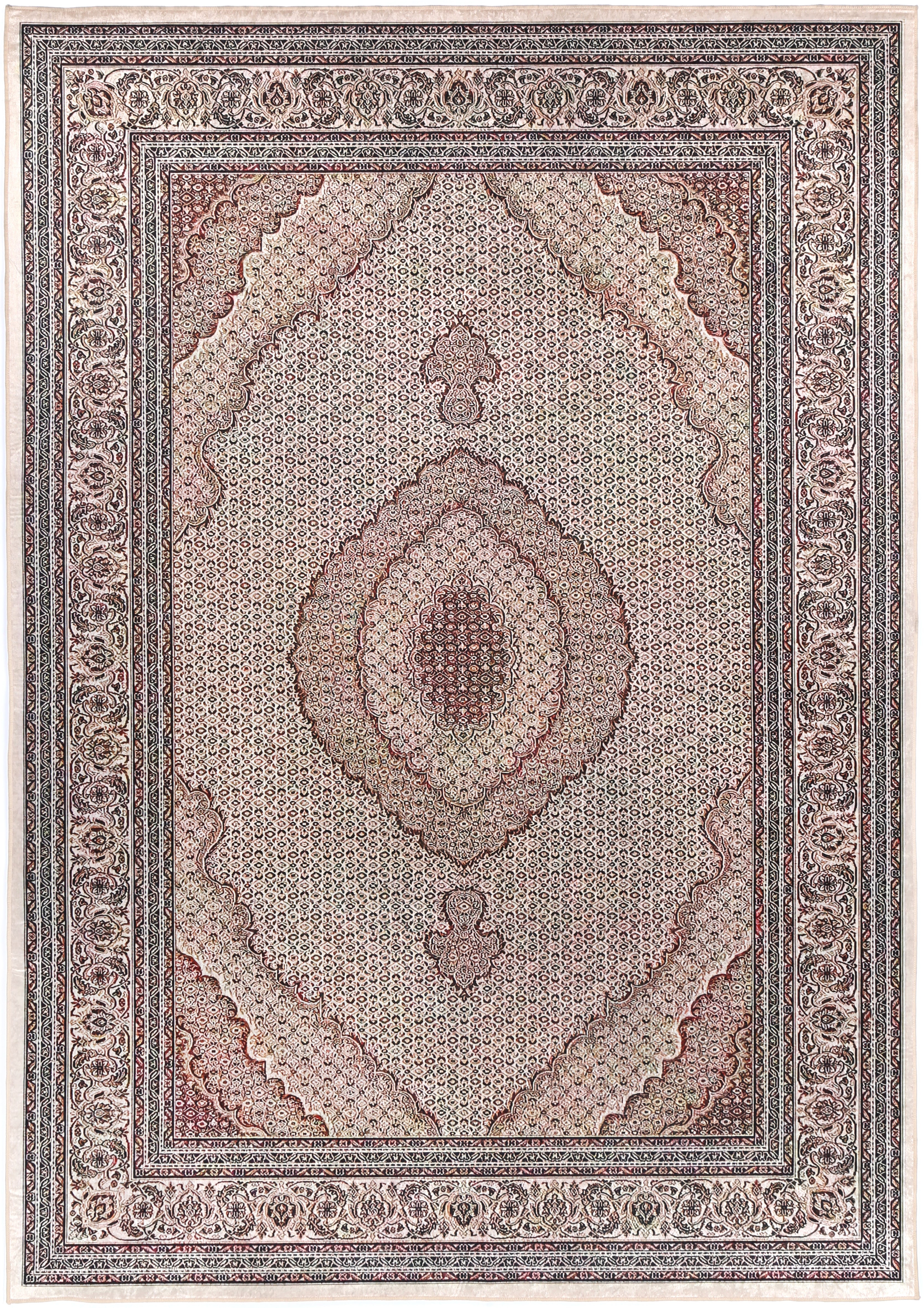 Angelic Medallion Red Non-Slip Rug - ANGE04