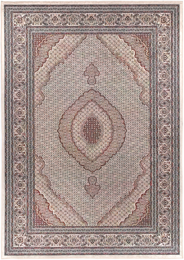 Kinetic Medallion Red Non-Slip Rug - ANGE04