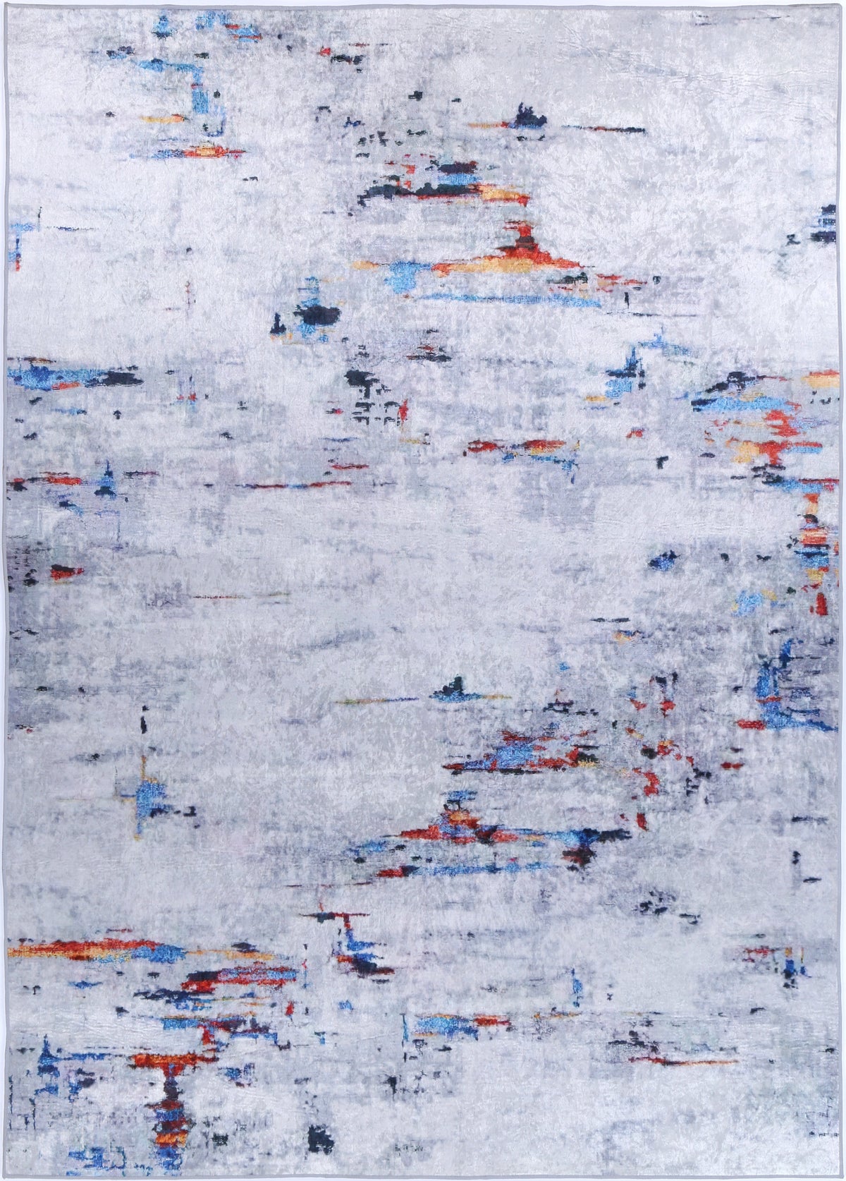 Kinetic Painting Grey Multi Non-Slip Rug - ANGE08