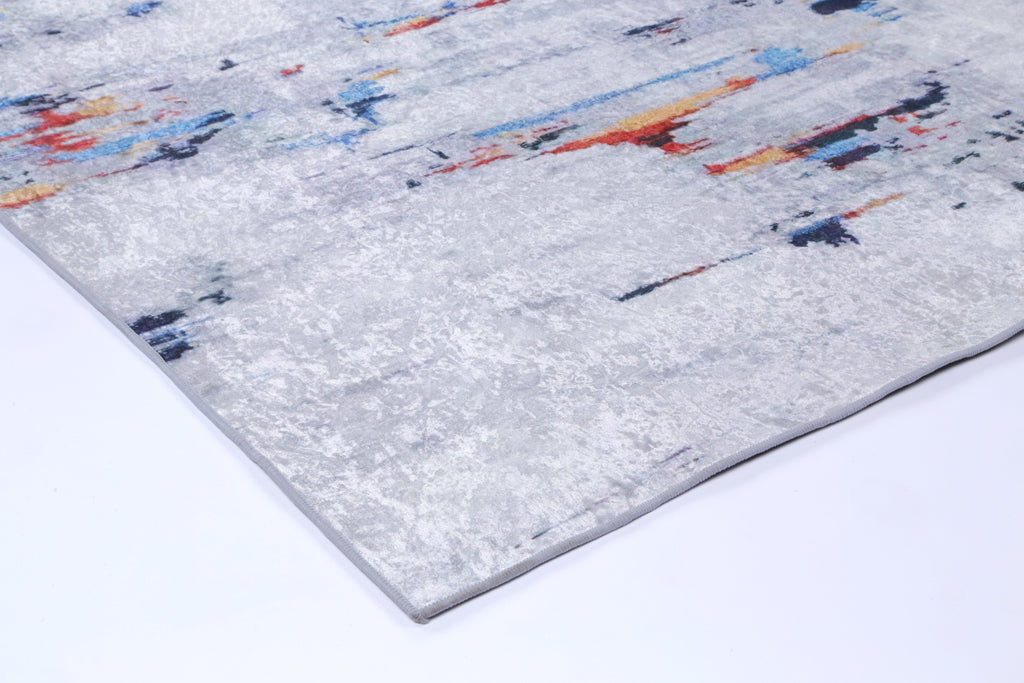 Angelic Painting Grey Multi Non-Slip Rug - ANGE08