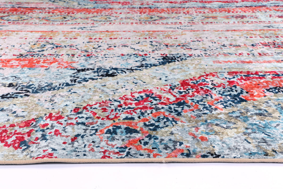 Kinetic Boho Multi Non-Slip Rug - ANGE10