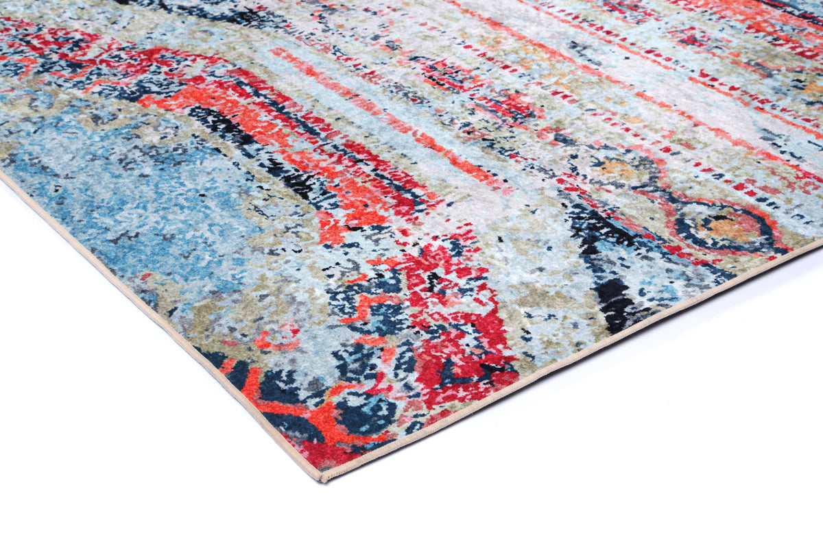 Kinetic Boho Multi Non-Slip Rug - ANGE10