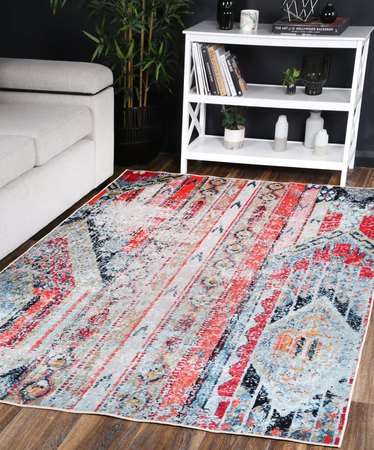 Kinetic Boho Multi Non-Slip Rug - ANGE10