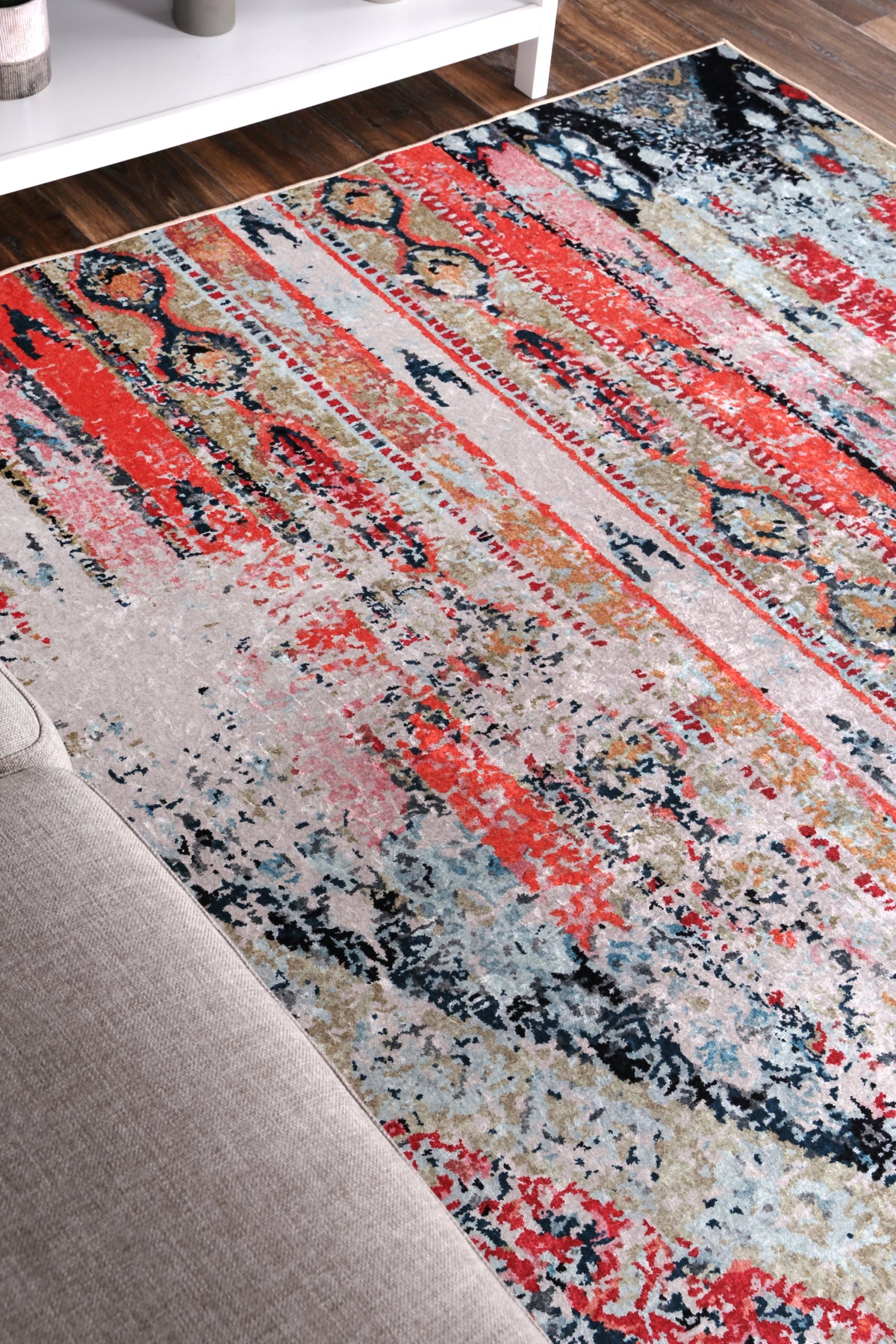 Kinetic Boho Multi Non-Slip Rug - ANGE10