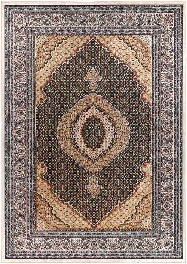 Kinetic Medallion Gold Non-Slip Rug - ANGE11