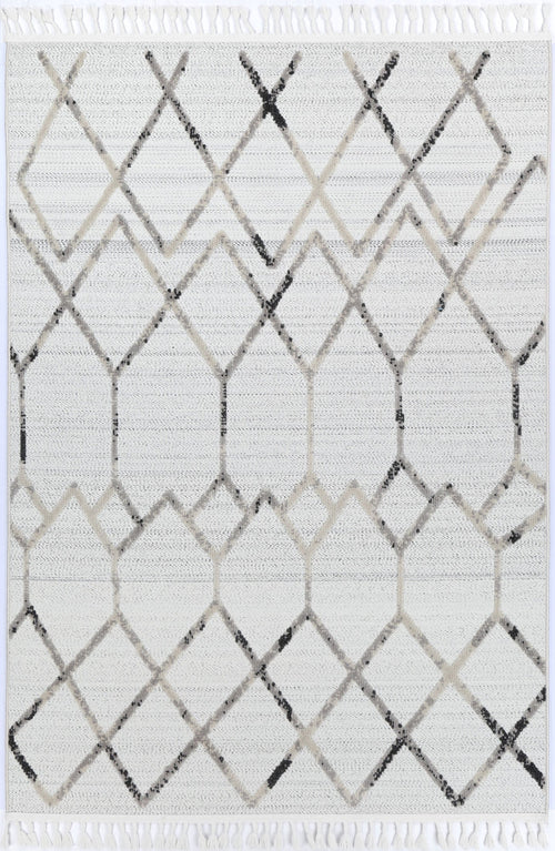 Ares Dorian Geometric Cream and Taupe Rug