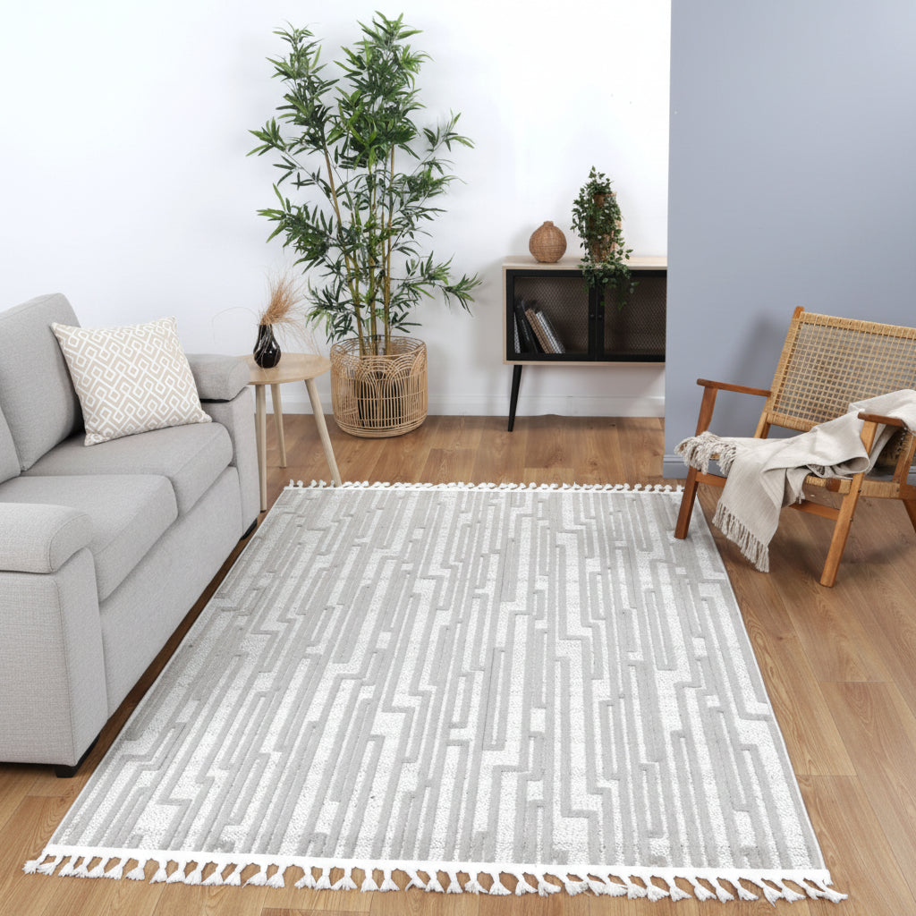 Ares Naxos Geometric Beige and Taupe Rug
