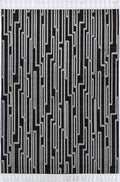 Ares Arcadia Geomteric Black and White Rug