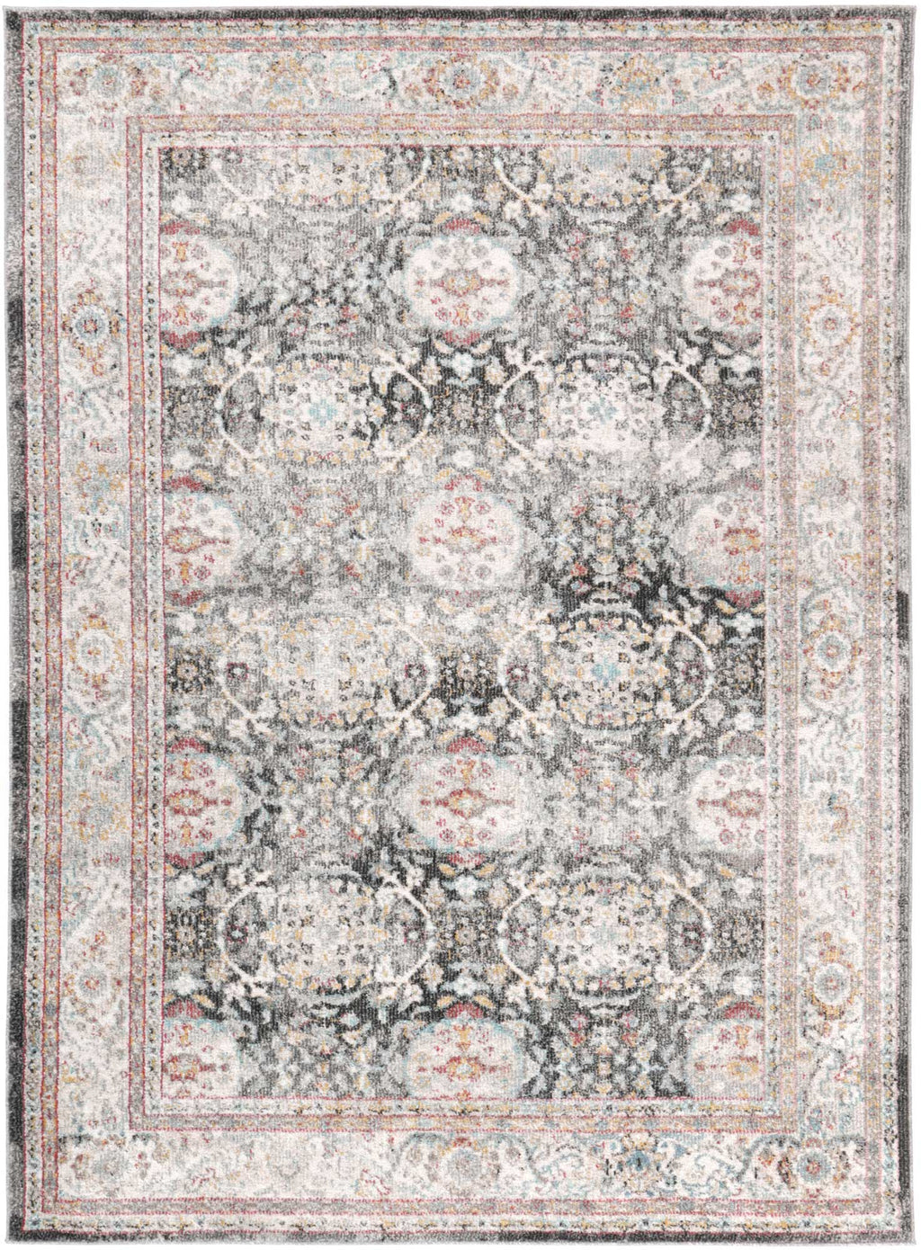 Artifact Shang Ogee Black and Red Rug