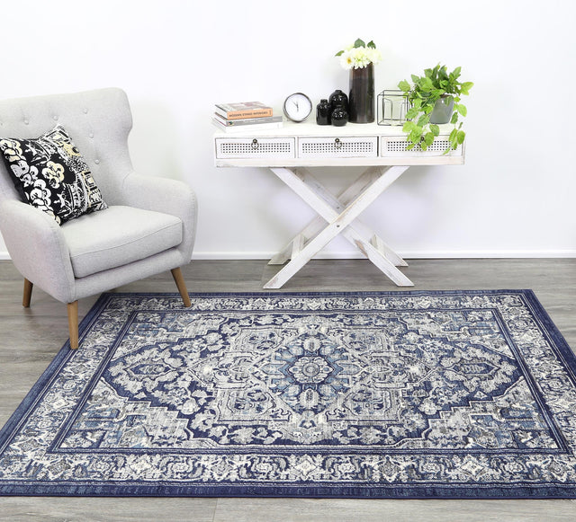Ayla Tranistional Navy Rug