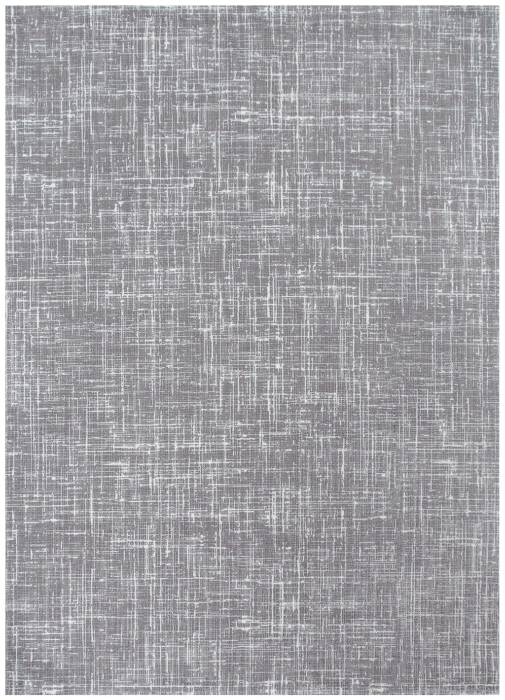 Atina Distressed Geo Lines Grey Rug - AT02