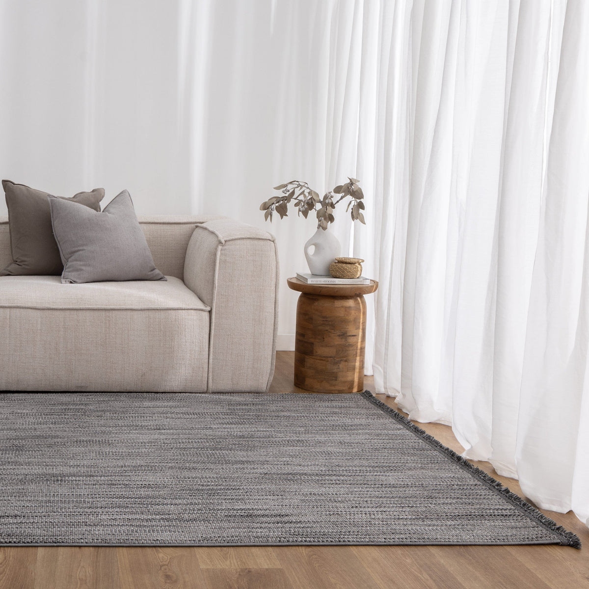 Verno Charcoal Loop Rug - B005