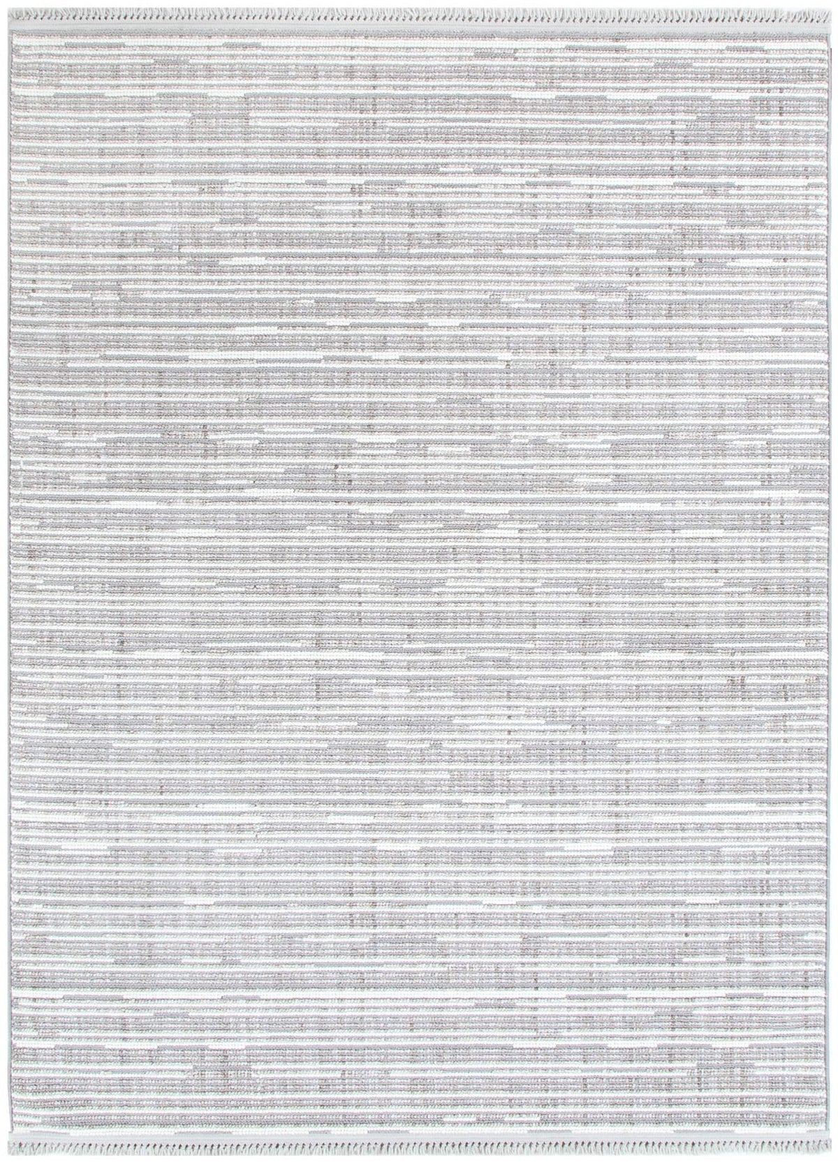 Verno Silver Ivory Loop Lines Rug - B006