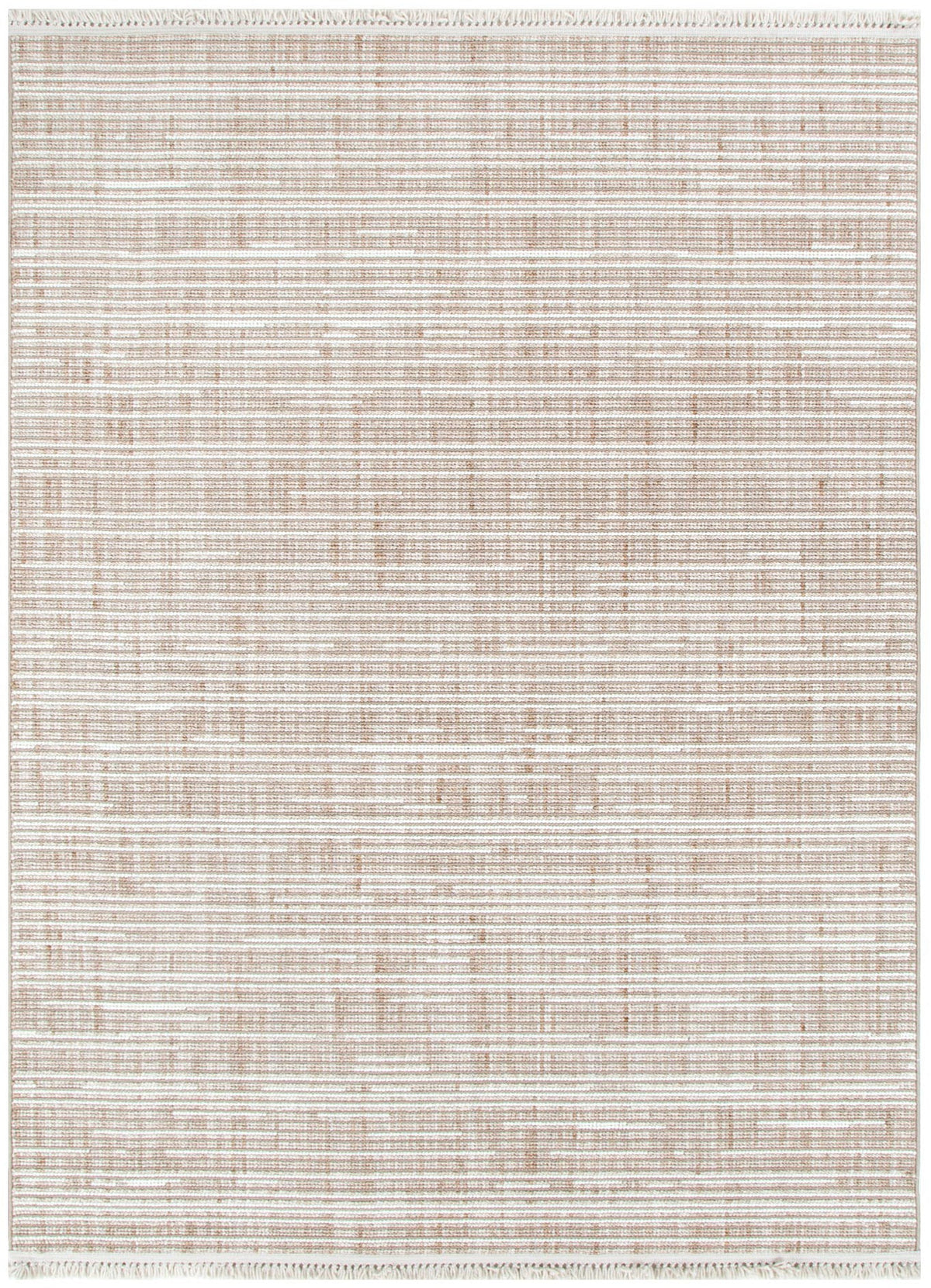 Verno Beige Ivory Loop Lines Rug - B007