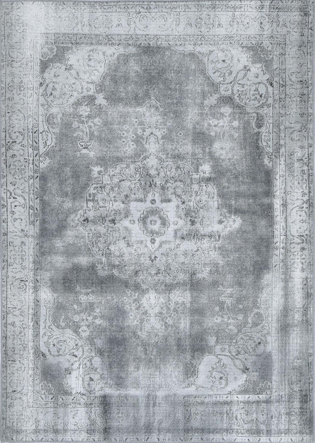 Babylon Isin Dark Grey Washable Rug - VTL1192-02