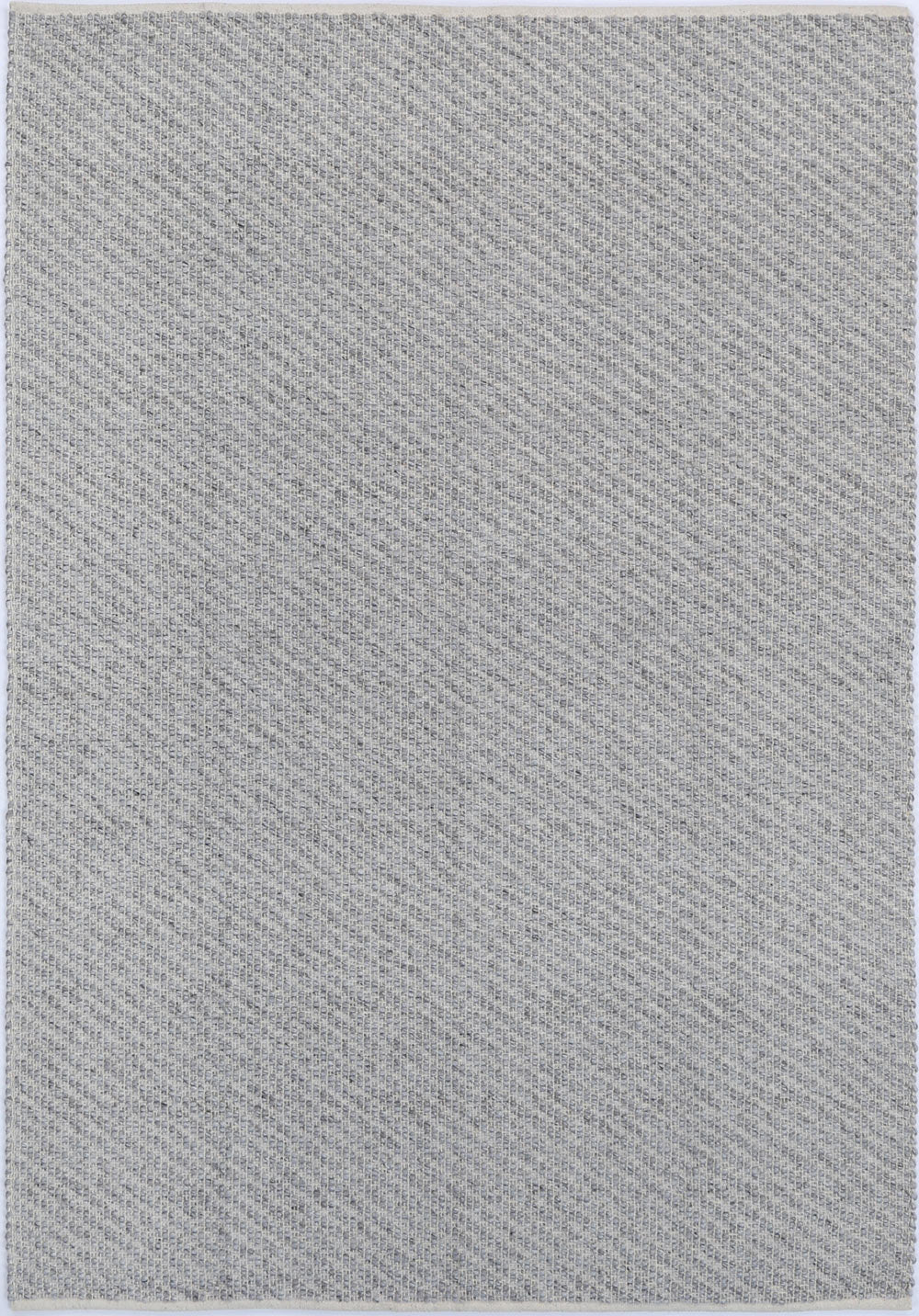 Obsidian Grey Wool Blend Textured Rug - GREY