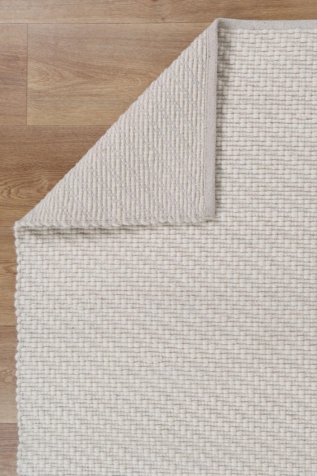 Basalt Ivory Wool Blend Textured Rug -  IVOR