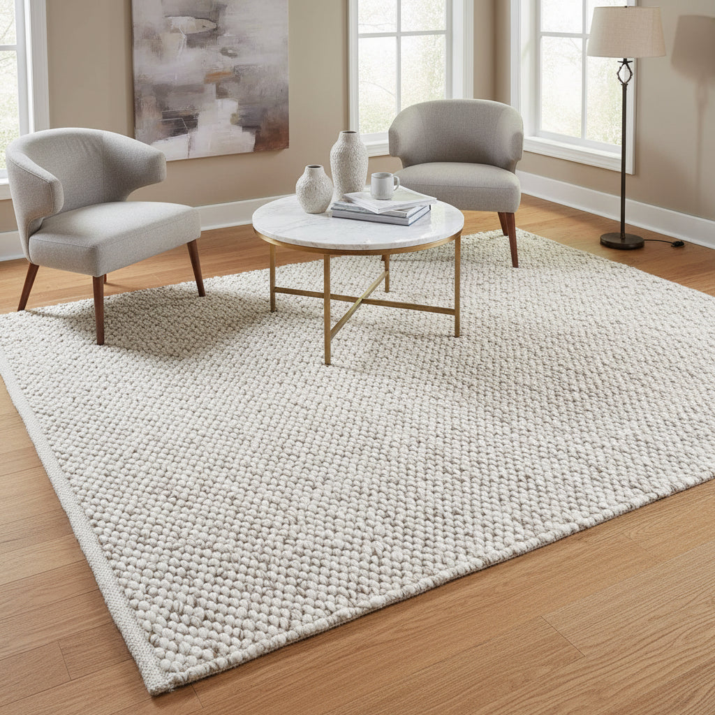 Tangier Beige Wool Rug