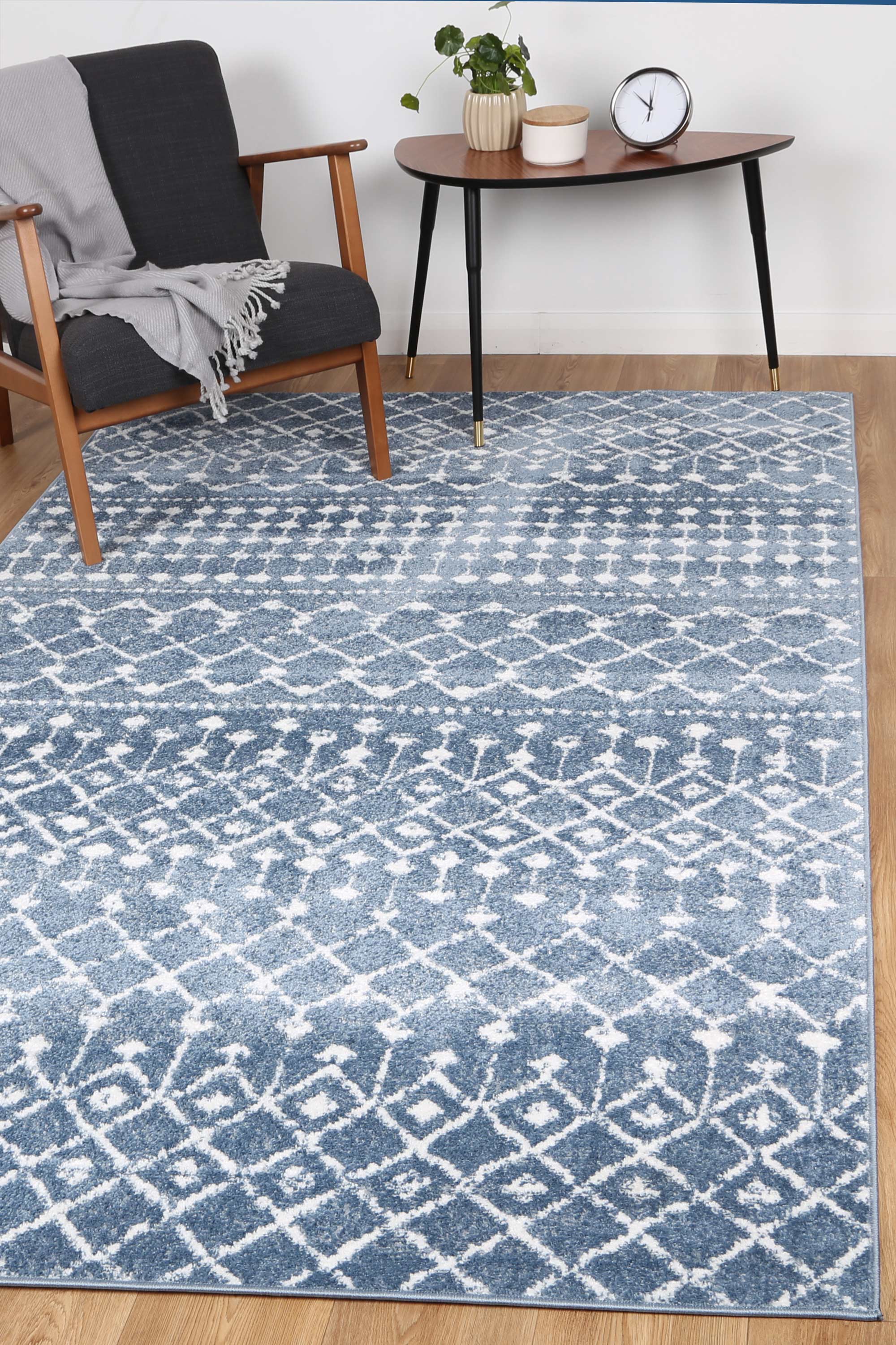 Bergen Repeats Blue and White Rug