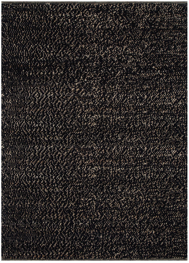 Green Weave Black Jute and Wool Rug